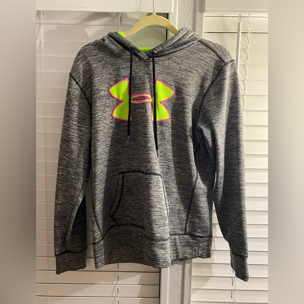 Gray and neon hoodie